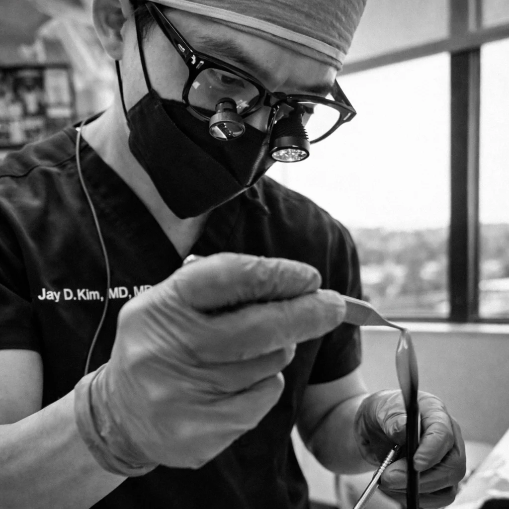 Dr. Jay D. Kim performing surgery